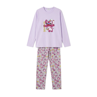 Women Disney Stitch Full Sleeves Pyjama Set