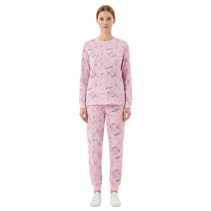 Women Floral Print Full Sleeves Pyjama Set
