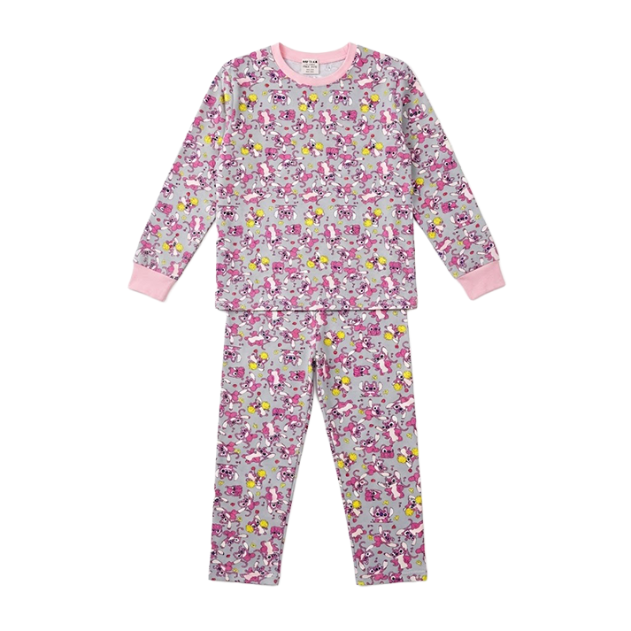 Women Character Print Full Sleeves Pyjama Set