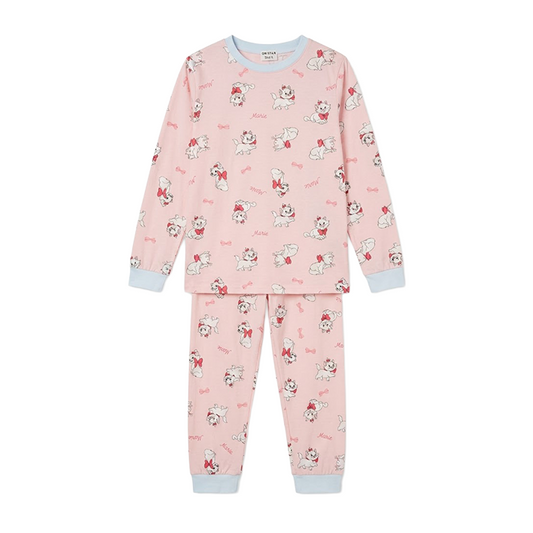 Women Kitten Print Full Sleeves Pyjama Set
