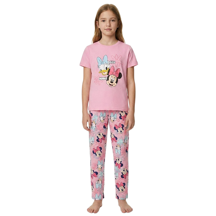 Girls Daisy & Minnie Half Sleeves Pyjama Set