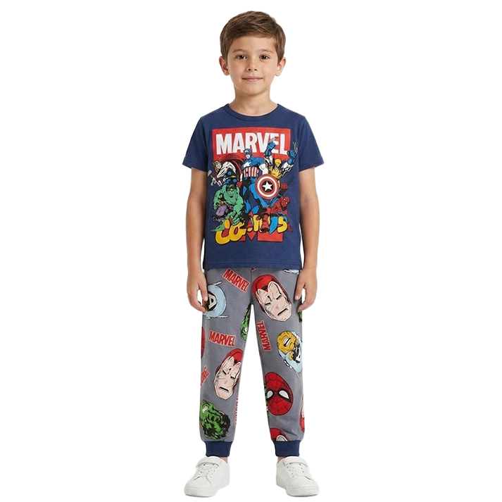 Boys Marvel Heroes Half Sleeves Pyjama Set