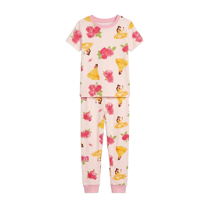 Girls Belle & Rose Floral Half Sleeves Pyjama Set