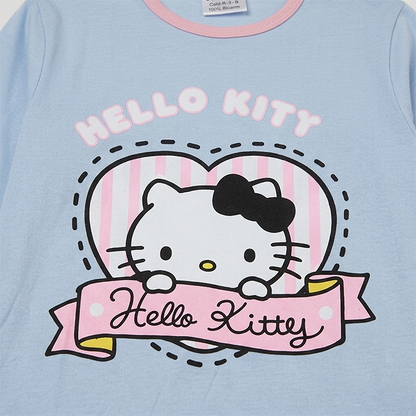 Girls Kitty Full Sleeves Pyjama Set