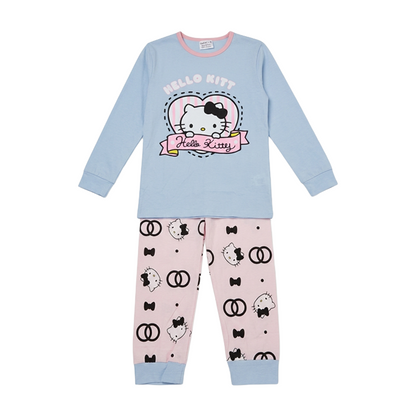 Girls Kitty Full Sleeves Pyjama Set