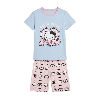 Girls Disney Hello Kitty Half Sleeves Shorts Set