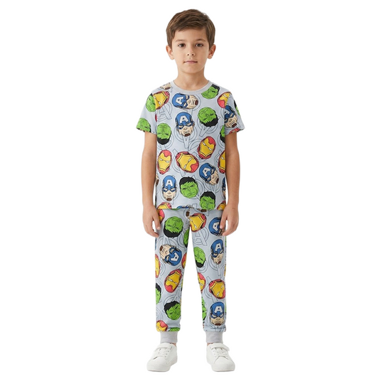 Boys Marvel Avengers Half Sleeves Pyjama Set