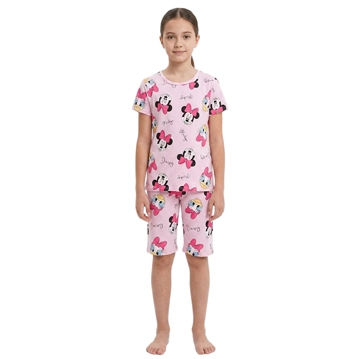 Girls Disney Minnie and Daisy Half Sleeves Shorts Set