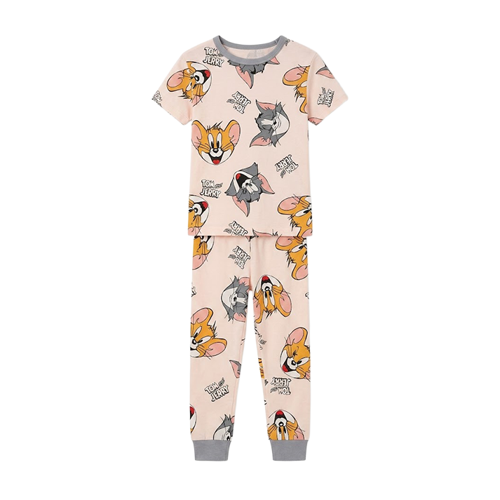 Girls Tom & Jerry Half Sleeves Pyjama Set