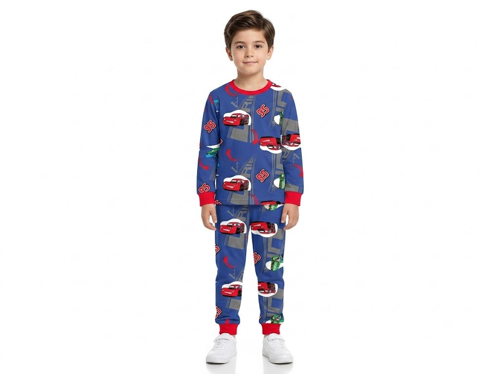 Boys Blue Cars Pajama Set | Lightning McQueen Sleepwear