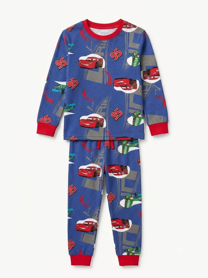 Boys Blue Cars Pajama Set | Lightning McQueen Sleepwear