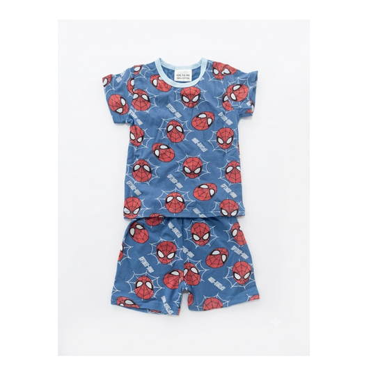 Boys' Spider-Man Printed T-Shirt & Shorts Set