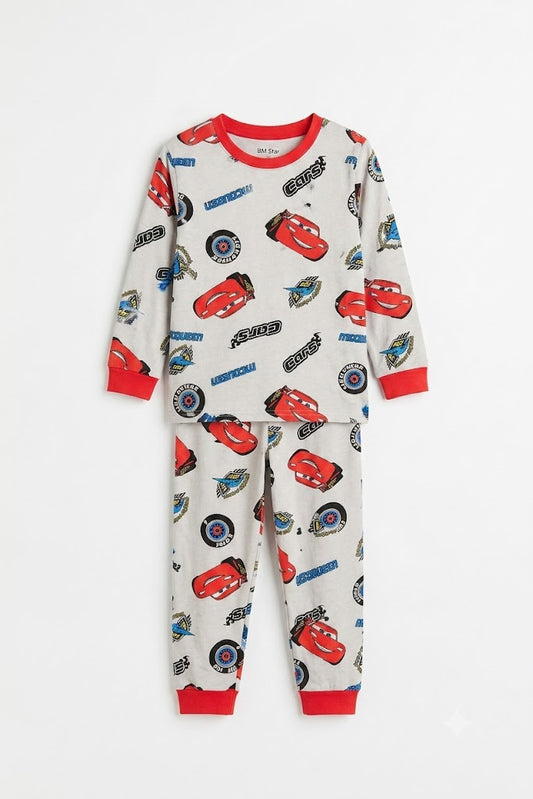 Boys Cars Printed Pajama Set | Soft Cotton Sleepwear