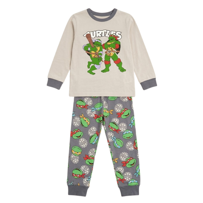 Boys Ninja Turtles Pajama Set | Grey Long Sleeve Set