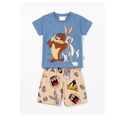 Boys' Looney Tunes T-Shirt & Shorts Set | Bugs Bunny & Taz Cotton Outfit