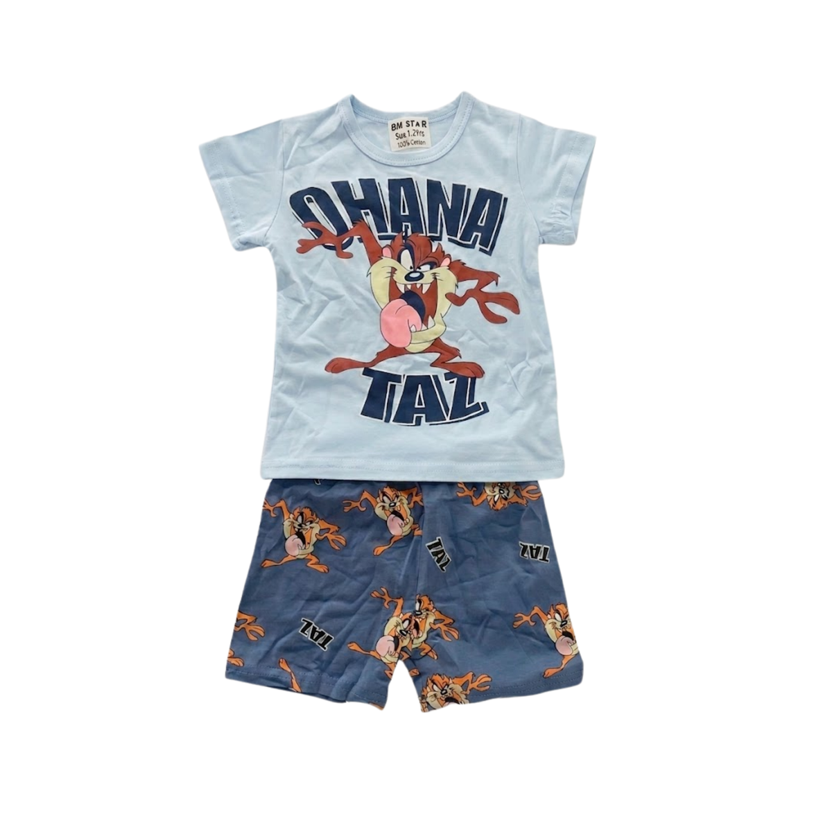 Boys' Taz Graphic T-Shirt & Printed Shorts Set