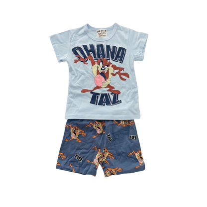 Boys' Taz Graphic T-Shirt & Printed Shorts Set