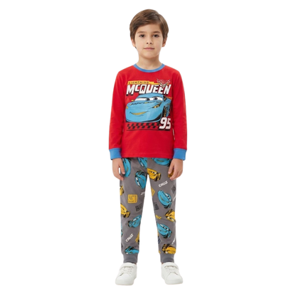 Disney Cars Pajama Set | Red Lightning McQueen & Grey Pants