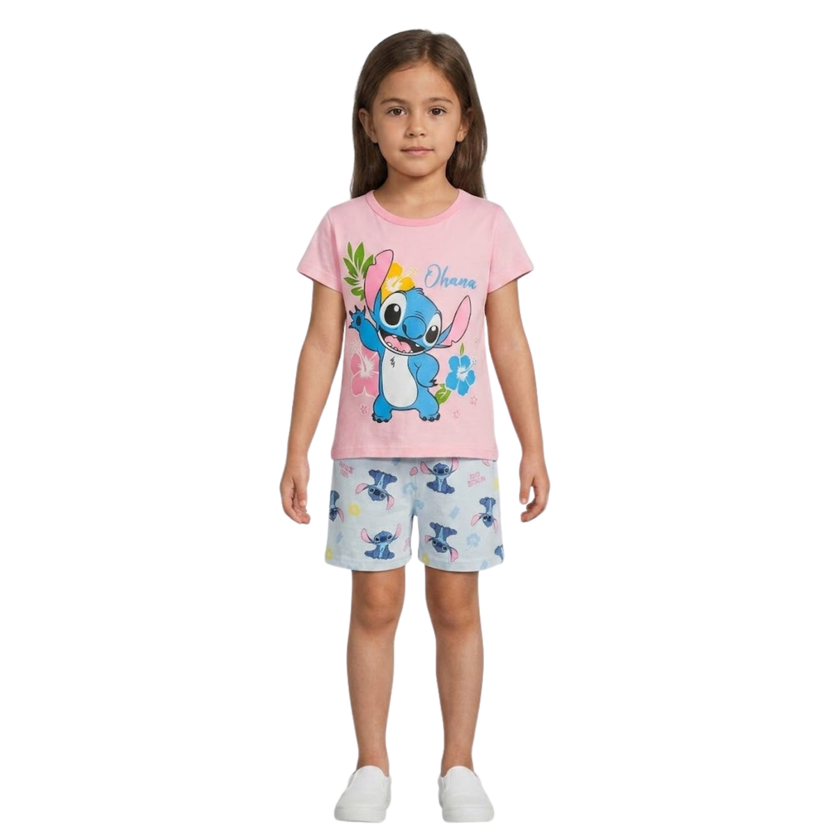 Girls Lilo & Stitch Pink T-Shirt & Shorts Set | Shop Kids Summer wear