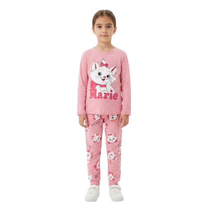 Girls Marie Cat Pajama Set | Pink Disney Sleepwear