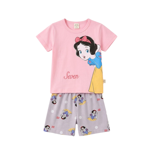 Girls Snow White Pink T-Shirt & Shorts Set | Shop Kids Clothing