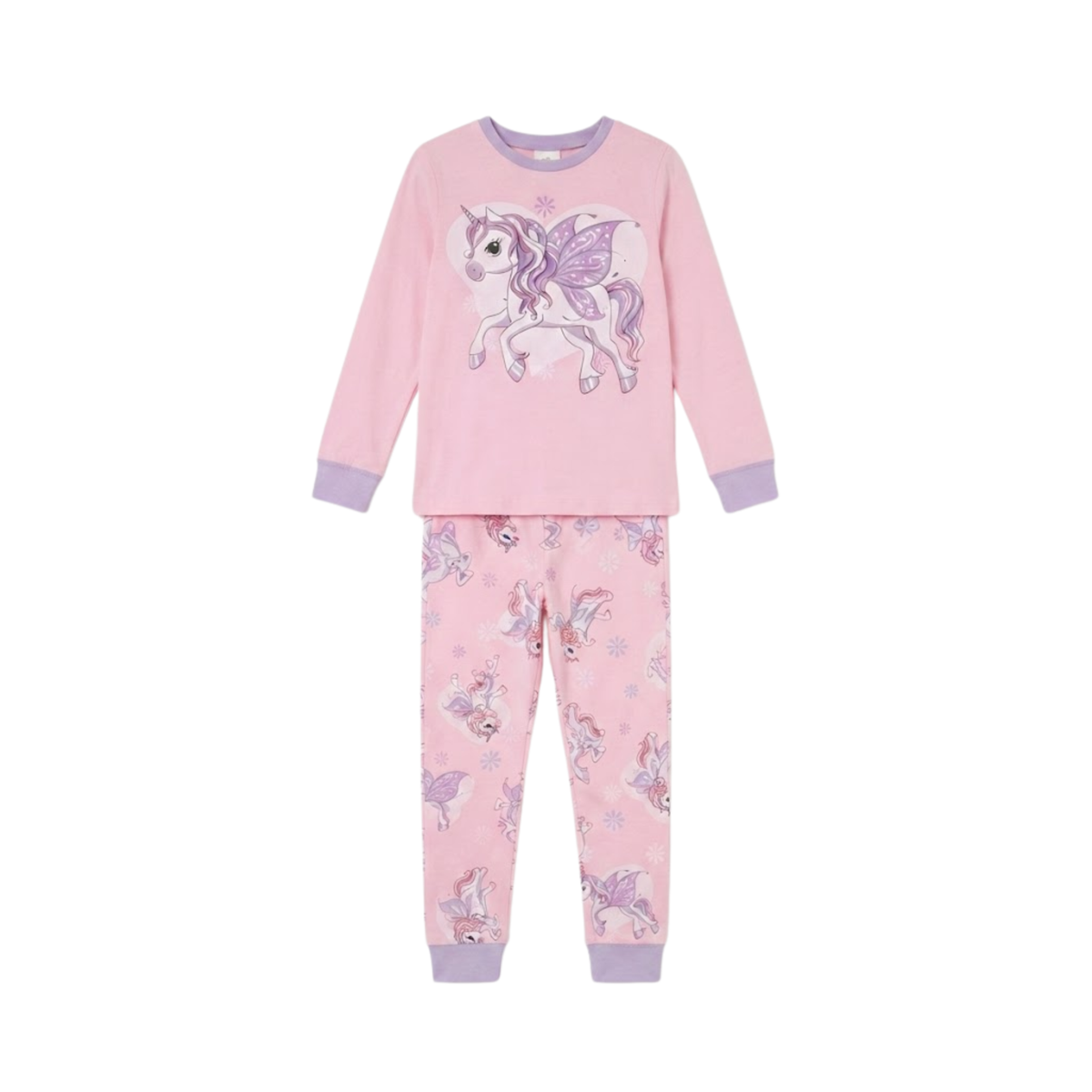 Girls Unicorn Pajama Set | Pink Fairy Unicorn Sleepwear