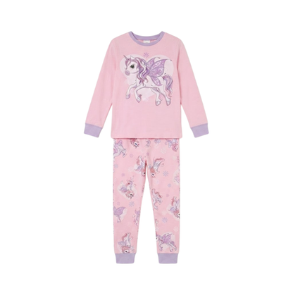 Girls Unicorn Pajama Set | Pink Fairy Unicorn Sleepwear
