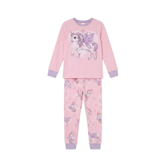 Girls Unicorn Pajama Set | Pink Fairy Unicorn Sleepwear