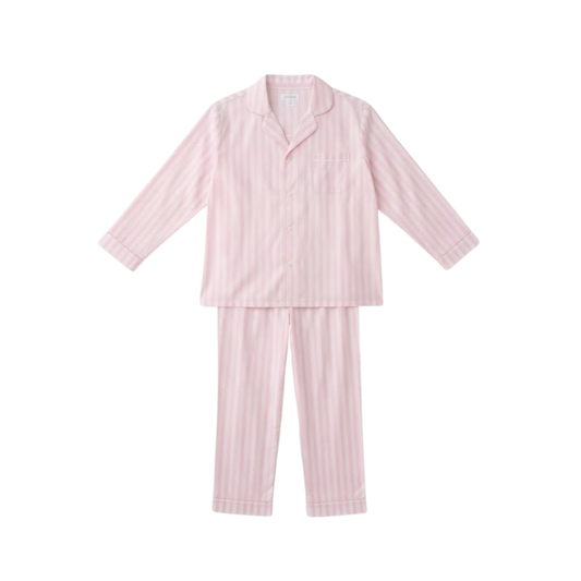 Pink Striped Pajama Set for Women's | Cute night Sleepwear