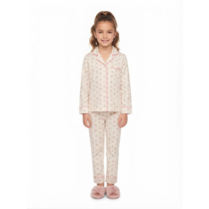 kids Floral Pajama Set | Long-Sleeve Sleepwear